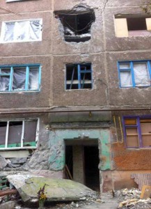 Sails of Hope children's home in Sloviansk was destroyed in a bombing. 