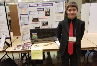 TMS student Jacob Kossler wins four awards at state science fair