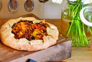 Butternut Squash, Caramelized Onion and Goat Cheese Galette