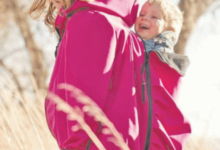 Amy Kuber creates baby wearing jacket for carriers